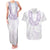 Aloha Lei Onaona Couples Matching Tank Maxi Dress and Hawaiian Shirt Purple Hawaiian Tribal Pattern