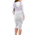 Aloha Lei Onaona Family Matching Long Sleeve Bodycon Dress and Hawaiian Shirt Purple Hawaiian Tribal Pattern