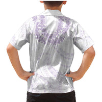 Aloha Lei Onaona Family Matching Mermaid Dress and Hawaiian Shirt Purple Hawaiian Tribal Pattern