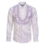 Aloha Lei Onaona Family Matching Mermaid Dress and Hawaiian Shirt Purple Hawaiian Tribal Pattern