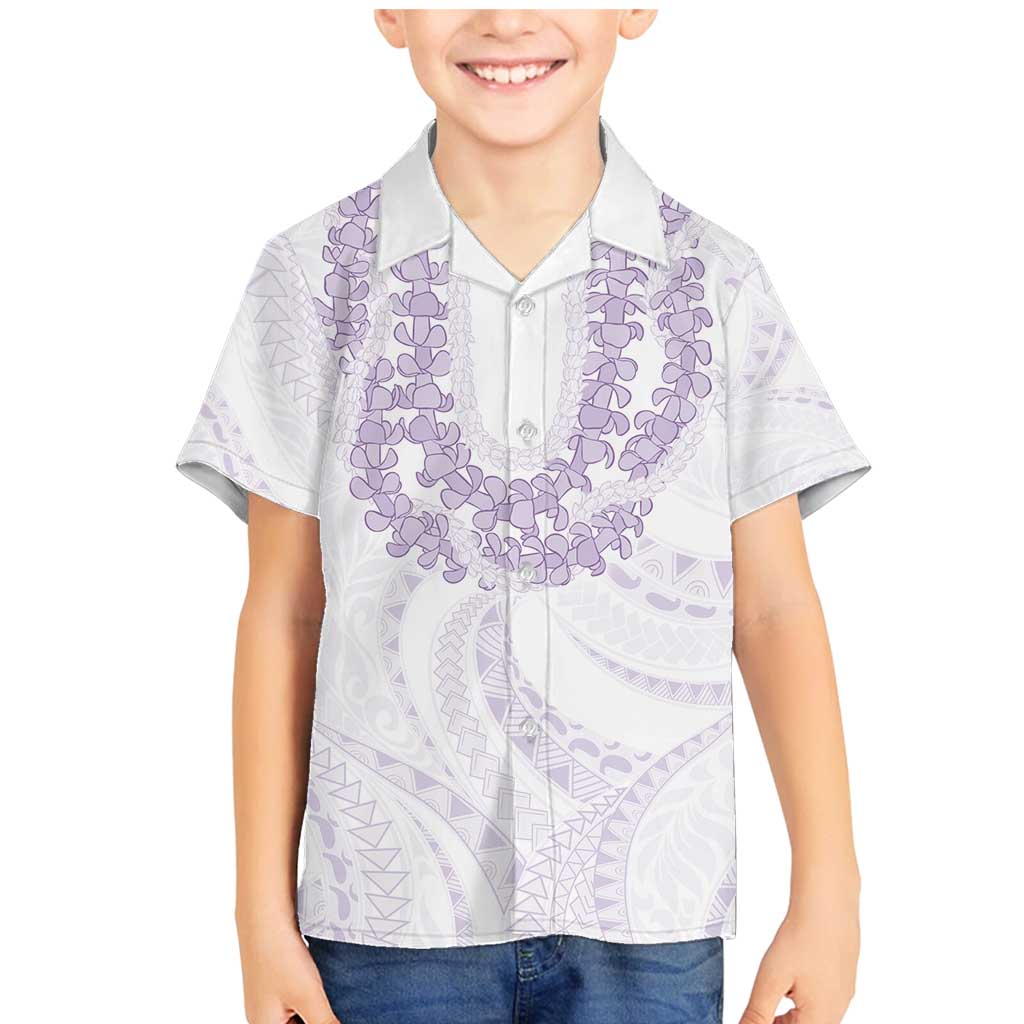 Aloha Lei Onaona Family Matching Mermaid Dress and Hawaiian Shirt Purple Hawaiian Tribal Pattern