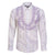 Aloha Lei Onaona Family Matching Puletasi and Hawaiian Shirt Purple Hawaiian Tribal Pattern