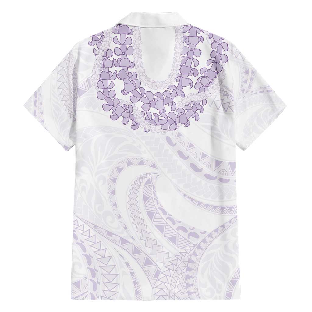 Aloha Lei Onaona Family Matching Short Sleeve Bodycon Dress and Hawaiian Shirt Purple Hawaiian Tribal Pattern