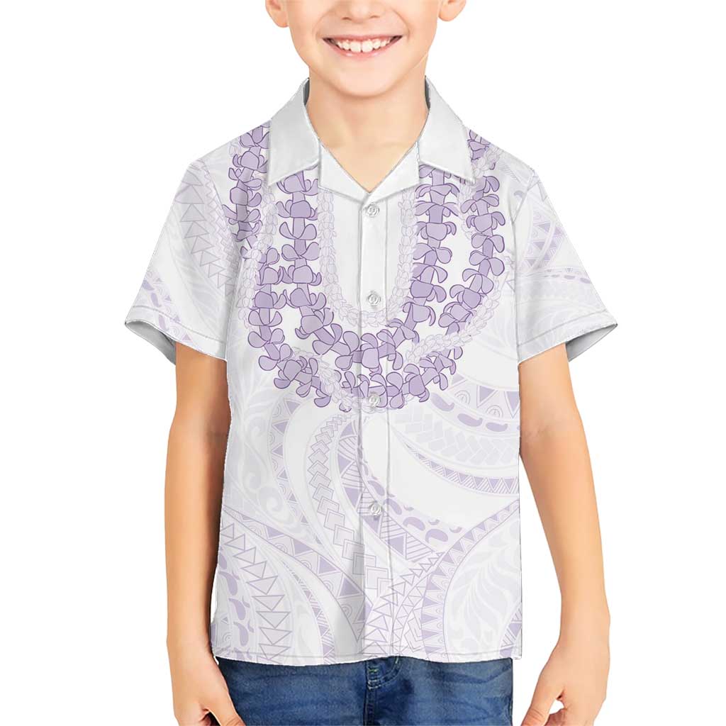 Aloha Lei Onaona Family Matching Short Sleeve Bodycon Dress and Hawaiian Shirt Purple Hawaiian Tribal Pattern