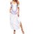 Aloha Lei Onaona Family Matching Summer Maxi Dress and Hawaiian Shirt Purple Hawaiian Tribal Pattern