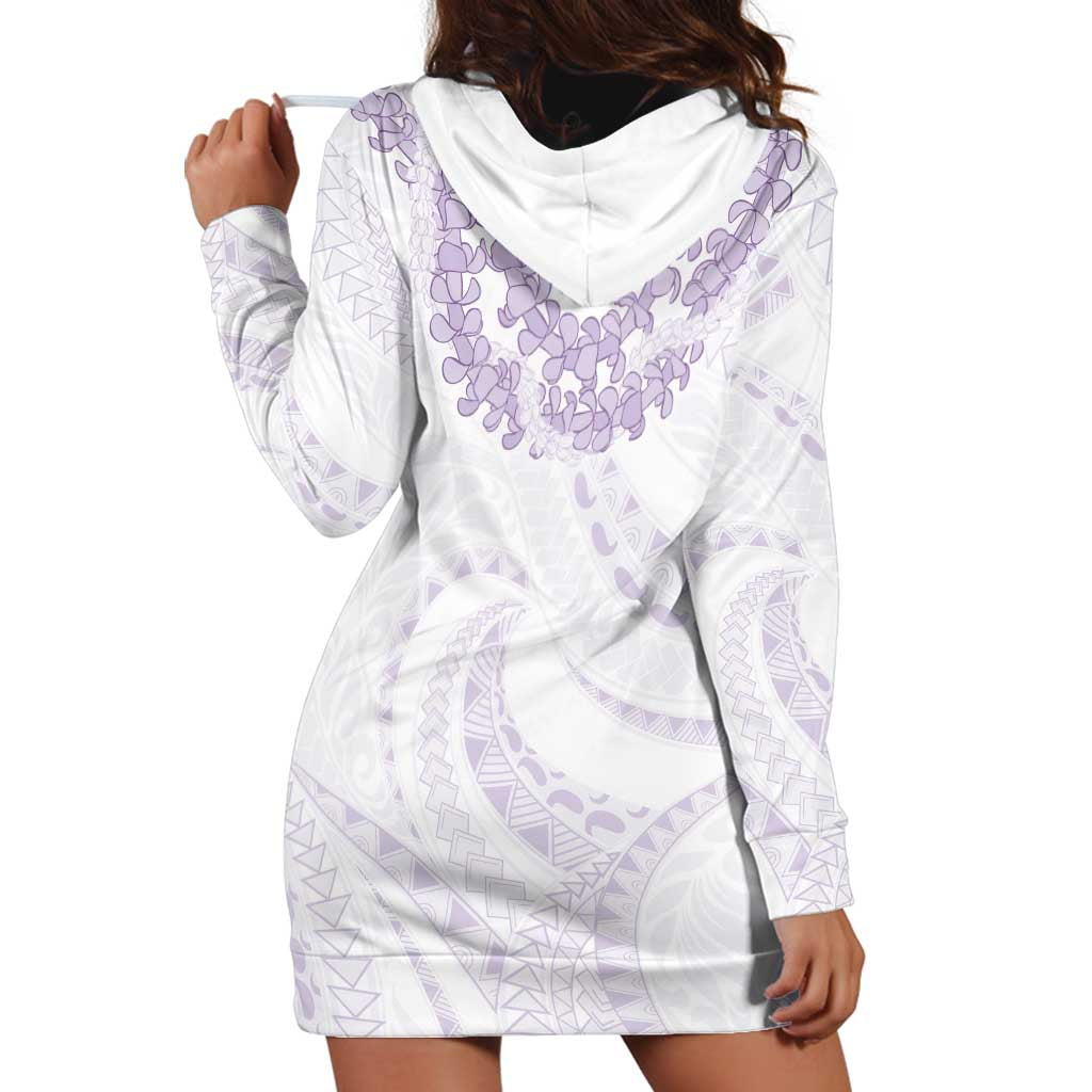 Aloha Lei Onaona Hoodie Dress Purple Hawaiian Tribal Pattern