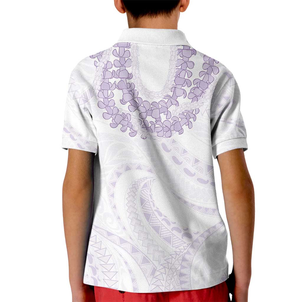 Aloha Lei Onaona Kid Polo Shirt Purple Hawaiian Tribal Pattern