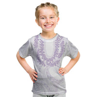 Aloha Lei Onaona Kid T Shirt Purple Hawaiian Tribal Pattern LT9 Purple - Polynesian Pride