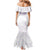Aloha Lei Onaona Mermaid Dress Purple Hawaiian Tribal Pattern