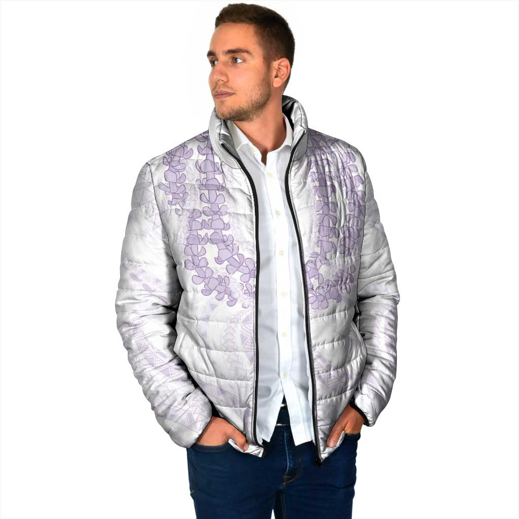 Aloha Lei Onaona Padded Jacket Purple Hawaiian Tribal Pattern - Polynesian Pride