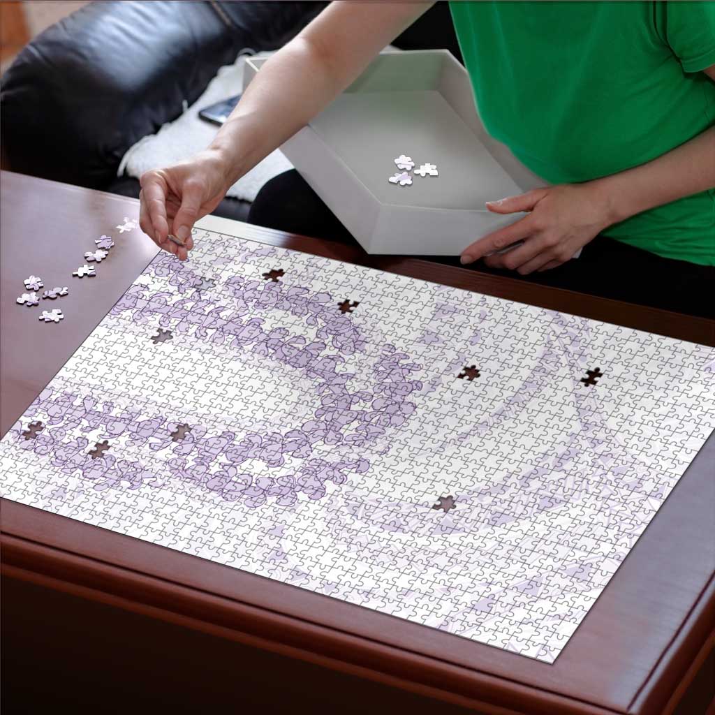 Aloha Lei Onaona Puzzle Purple Hawaiian Tribal Pattern - Polynesian Pride