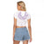 Aloha Lei Onaona Raglan Cropped T Shirt Purple Hawaiian Tribal Pattern