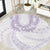 Aloha Lei Onaona Round Carpet Purple Hawaiian Tribal Pattern