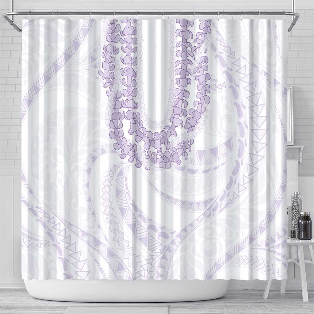 Aloha Lei Onaona Shower Curtain Purple Hawaiian Tribal Pattern