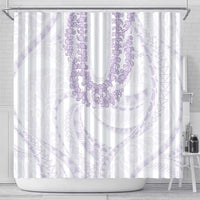 Aloha Lei Onaona Shower Curtain Purple Hawaiian Tribal Pattern