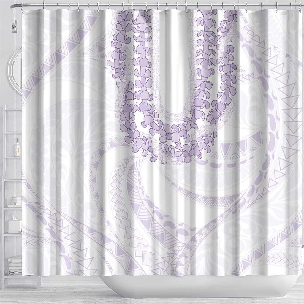 Aloha Lei Onaona Shower Curtain Purple Hawaiian Tribal Pattern