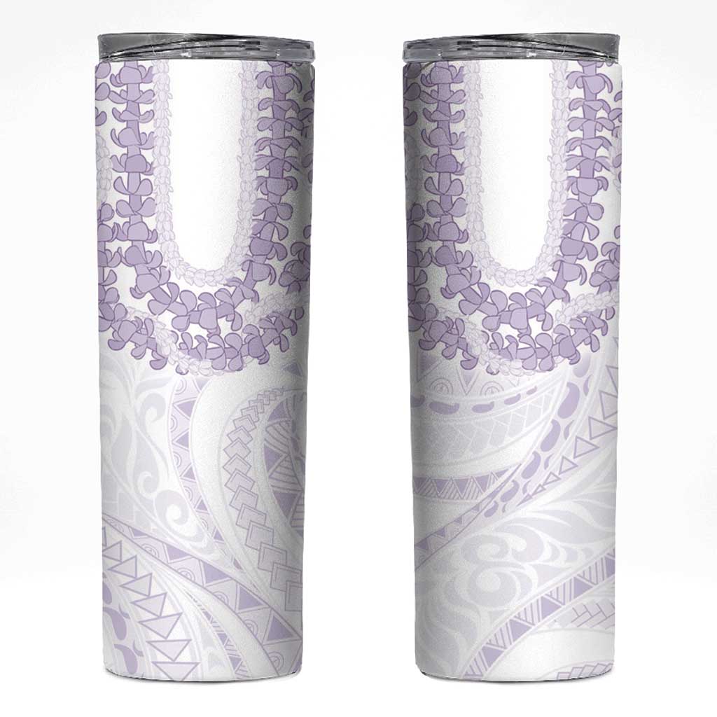 Aloha Lei Onaona Skinny Tumbler Purple Hawaiian Tribal Pattern