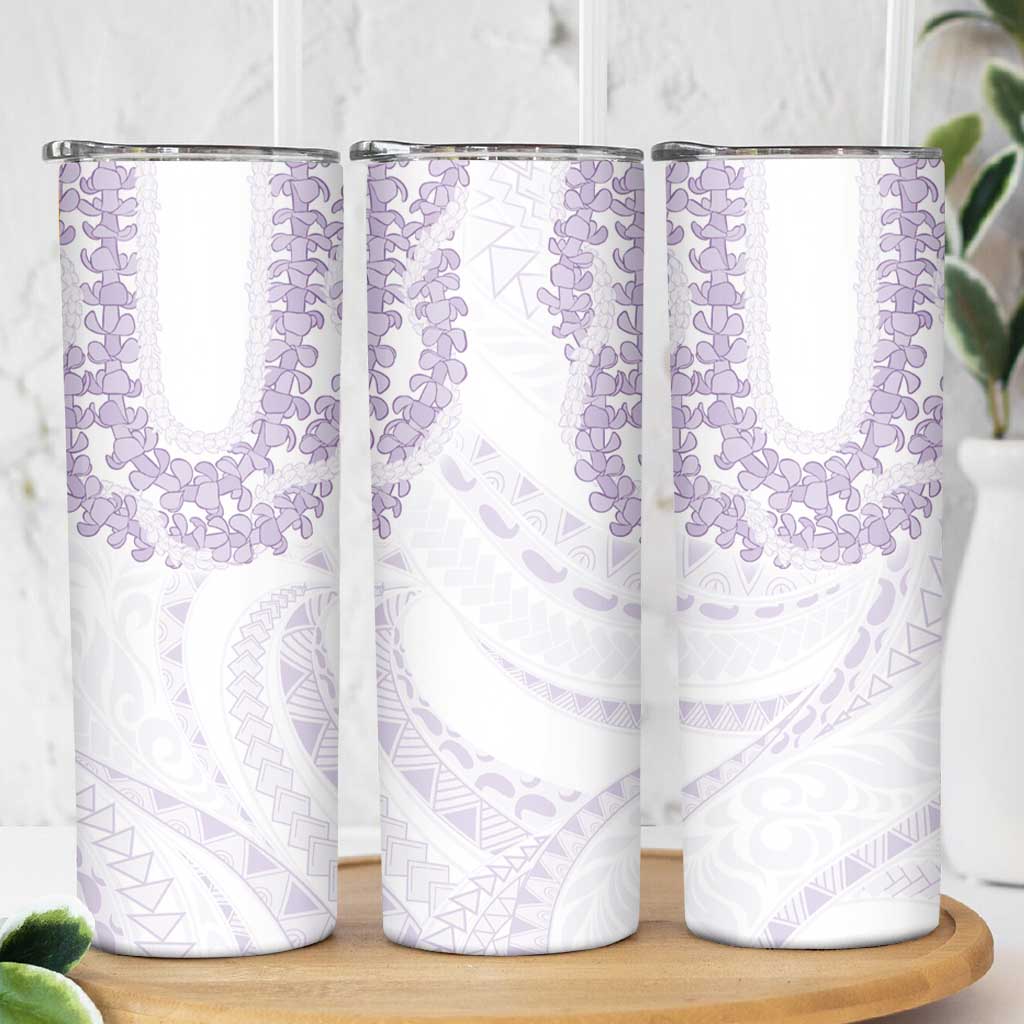 Aloha Lei Onaona Skinny Tumbler Purple Hawaiian Tribal Pattern
