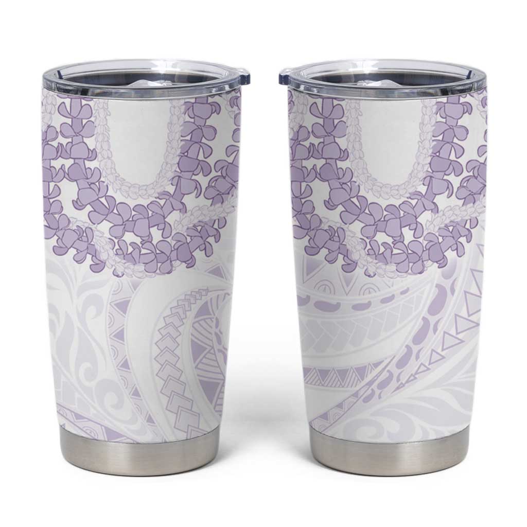 Aloha Lei Onaona Tumbler Cup Purple Hawaiian Tribal Pattern