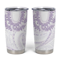 Aloha Lei Onaona Tumbler Cup Purple Hawaiian Tribal Pattern