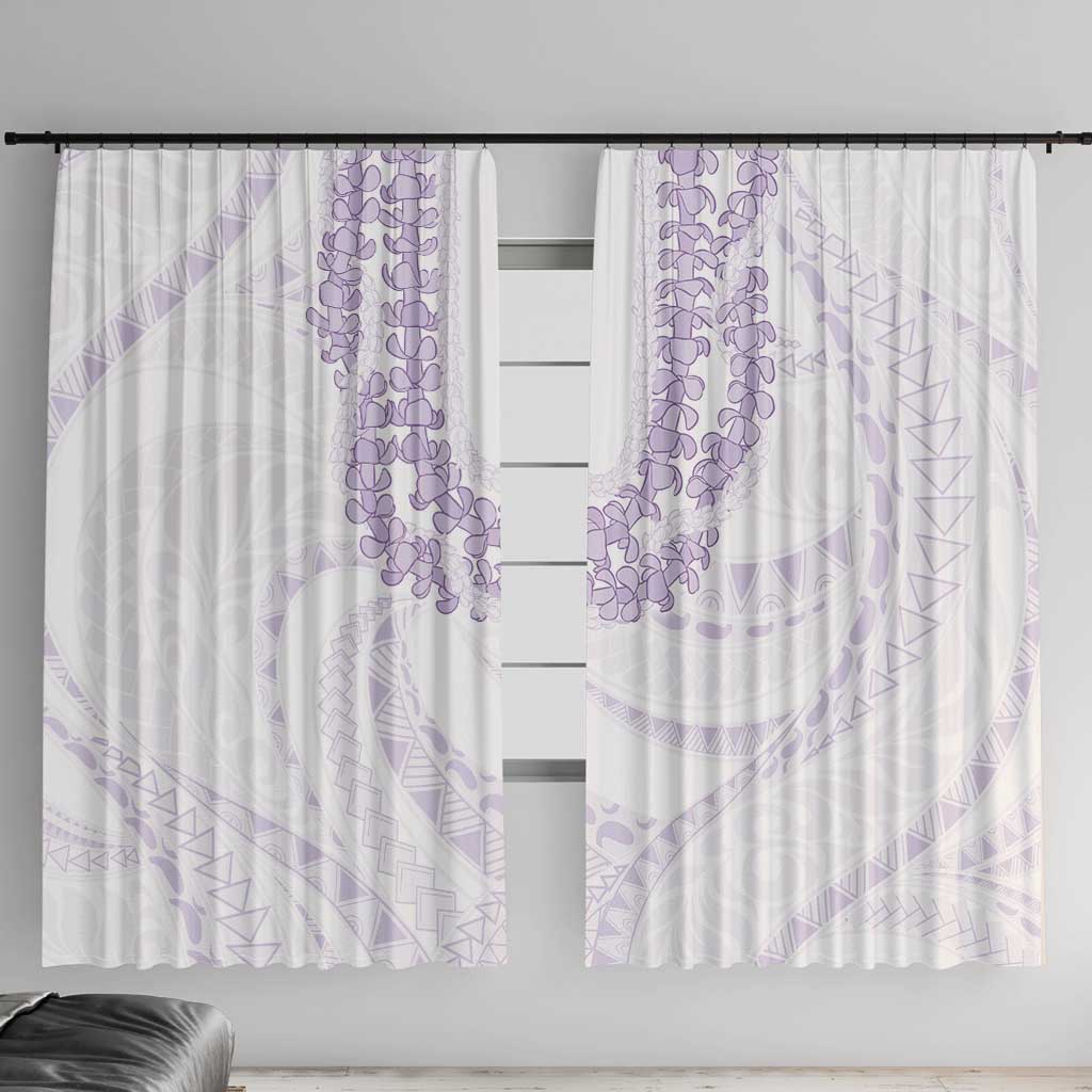 Aloha Lei Onaona Window Curtain Purple Hawaiian Tribal Pattern