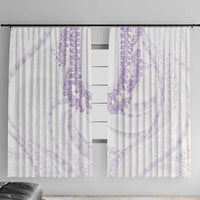Aloha Lei Onaona Window Curtain Purple Hawaiian Tribal Pattern