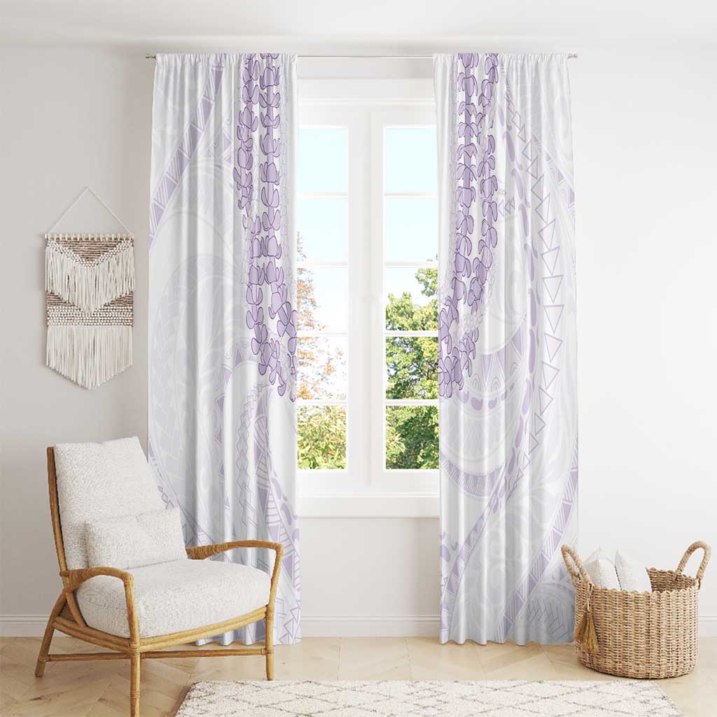 Aloha Lei Onaona Window Curtain Purple Hawaiian Tribal Pattern
