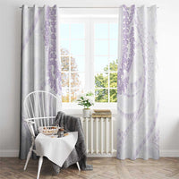 Aloha Lei Onaona Window Curtain Purple Hawaiian Tribal Pattern
