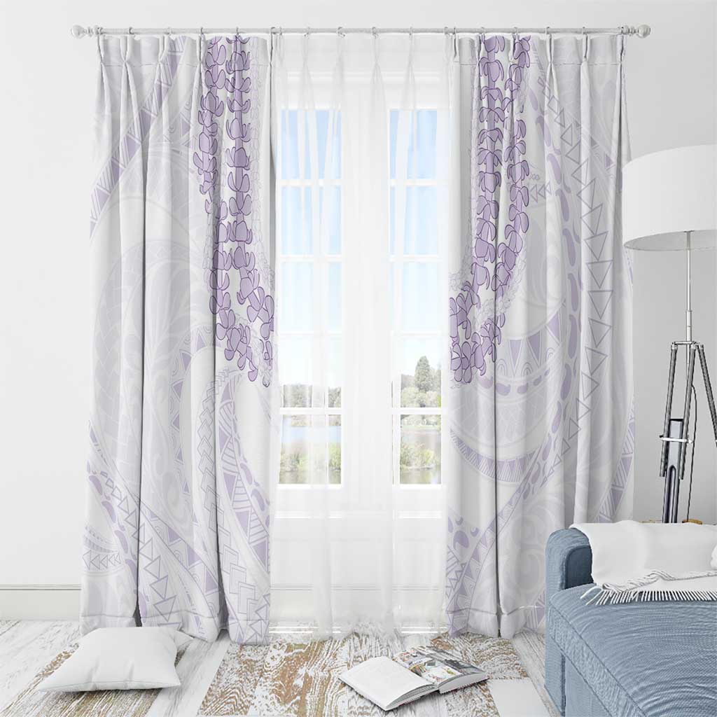 Aloha Lei Onaona Window Curtain Purple Hawaiian Tribal Pattern