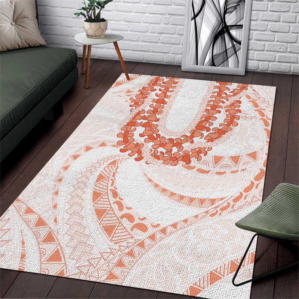 Aloha Lei Onaona Area Rug Red Hawaiian Tribal Pattern