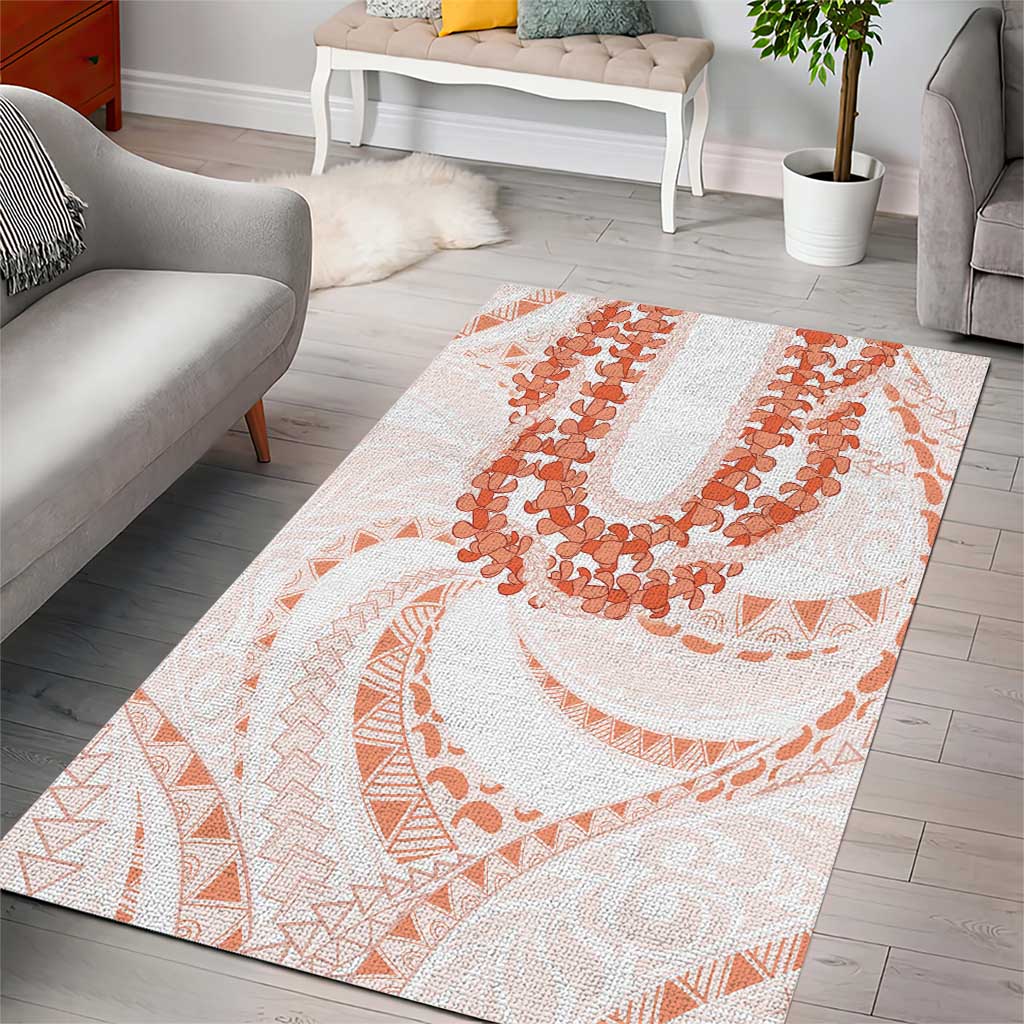 Aloha Lei Onaona Area Rug Red Hawaiian Tribal Pattern