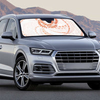 Aloha Lei Onaona Auto Sun Shade Red Hawaiian Tribal Pattern - Polynesian Pride