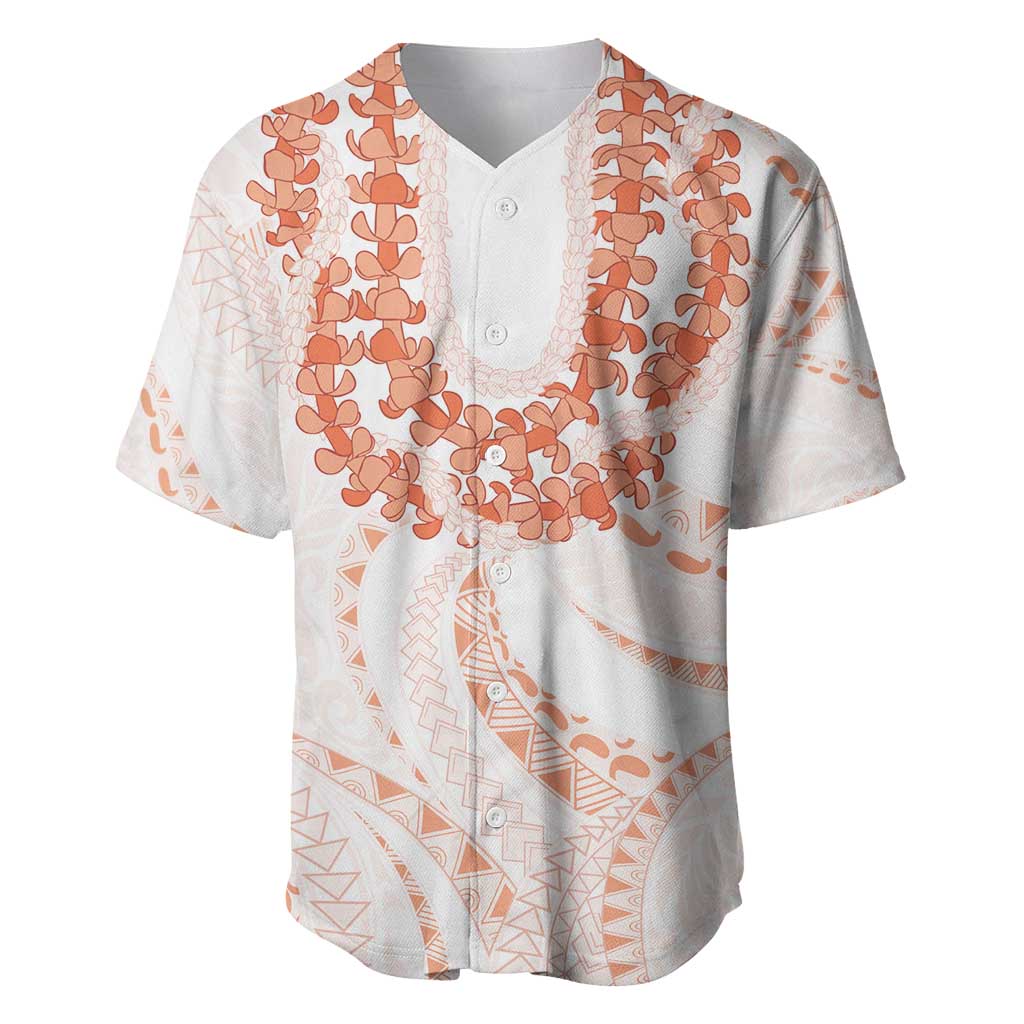 Aloha Lei Onaona Baseball Jersey Red Hawaiian Tribal Pattern