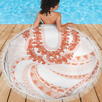 Aloha Lei Onaona Beach Blanket Red Hawaiian Tribal Pattern