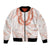 Aloha Lei Onaona Bomber Jacket Red Hawaiian Tribal Pattern