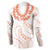 Aloha Lei Onaona Button Sweatshirt Red Hawaiian Tribal Pattern