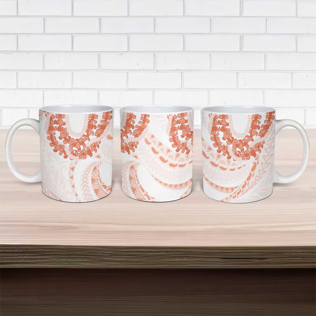 Aloha Lei Onaona Ceramic Mug Red Hawaiian Tribal Pattern - Polynesian Pride