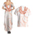 Aloha Lei Onaona Couples Matching Summer Maxi Dress and Hawaiian Shirt Red Hawaiian Tribal Pattern