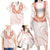 Aloha Lei Onaona Family Matching Long Sleeve Bodycon Dress and Hawaiian Shirt Red Hawaiian Tribal Pattern