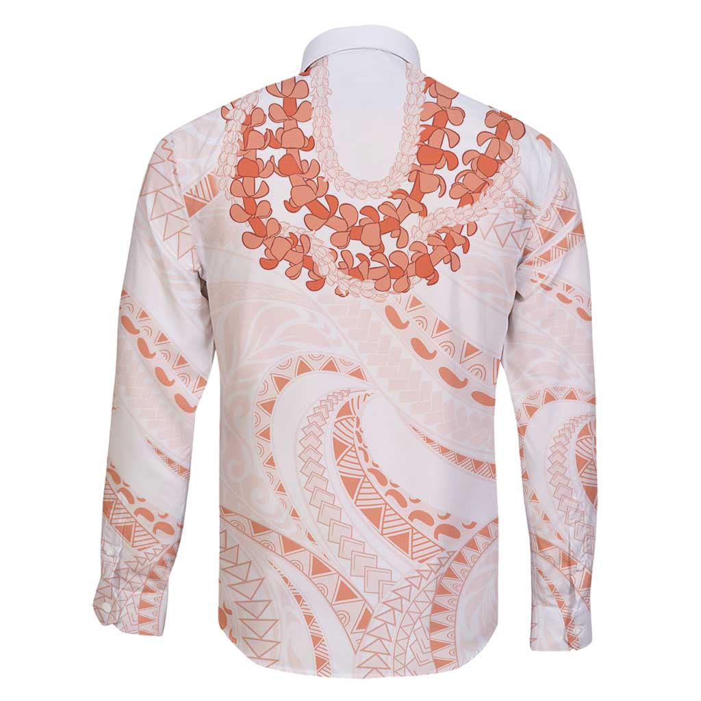 Aloha Lei Onaona Family Matching Long Sleeve Bodycon Dress and Hawaiian Shirt Red Hawaiian Tribal Pattern