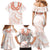 Aloha Lei Onaona Family Matching Mermaid Dress and Hawaiian Shirt Red Hawaiian Tribal Pattern