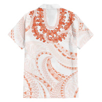 Aloha Lei Onaona Family Matching Off The Shoulder Long Sleeve Dress and Hawaiian Shirt Red Hawaiian Tribal Pattern