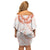 Aloha Lei Onaona Family Matching Off Shoulder Short Dress and Hawaiian Shirt Red Hawaiian Tribal Pattern