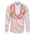Aloha Lei Onaona Family Matching Puletasi and Hawaiian Shirt Red Hawaiian Tribal Pattern
