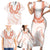 Aloha Lei Onaona Family Matching Short Sleeve Bodycon Dress and Hawaiian Shirt Red Hawaiian Tribal Pattern