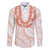 Aloha Lei Onaona Family Matching Short Sleeve Bodycon Dress and Hawaiian Shirt Red Hawaiian Tribal Pattern