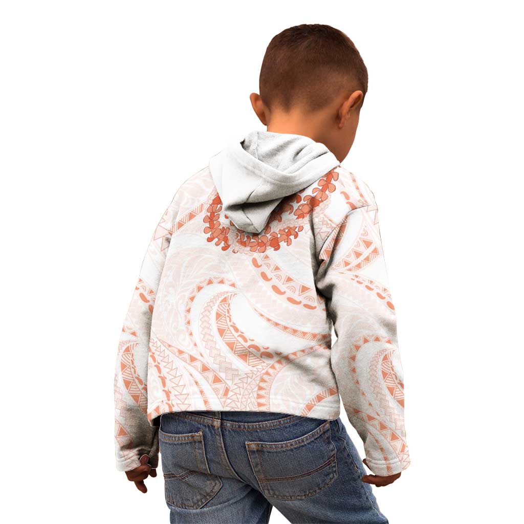 Aloha Lei Onaona Kid Hoodie Red Hawaiian Tribal Pattern