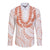 Aloha Lei Onaona Long Sleeve Button Shirt Red Hawaiian Tribal Pattern