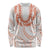 Aloha Lei Onaona Long Sleeve Shirt Red Hawaiian Tribal Pattern