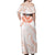 Aloha Lei Onaona Off Shoulder Maxi Dress Red Hawaiian Tribal Pattern